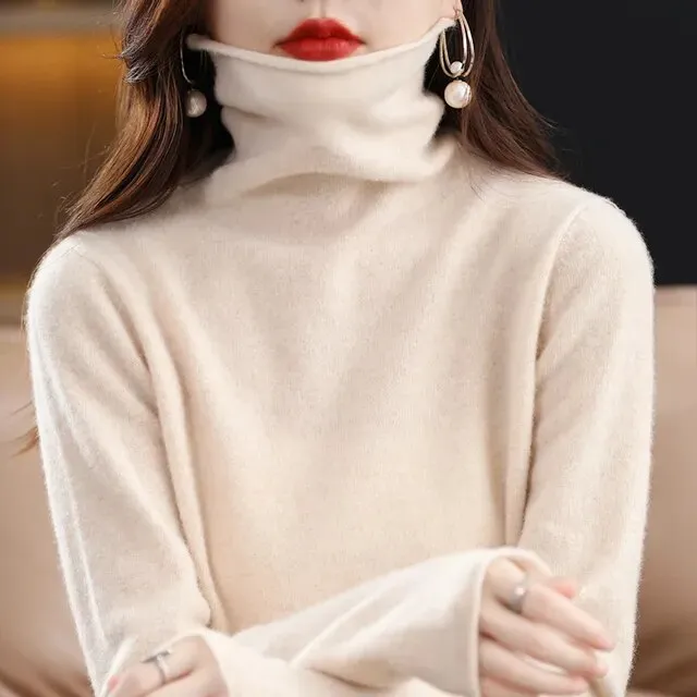 100% Pure Wool Cashmere Sweater Knit Top