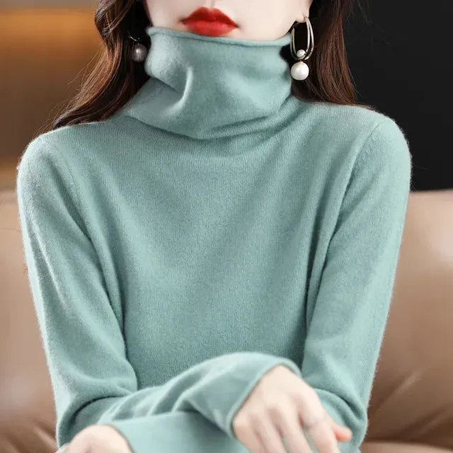 100% Pure Wool Cashmere Sweater Knit Top