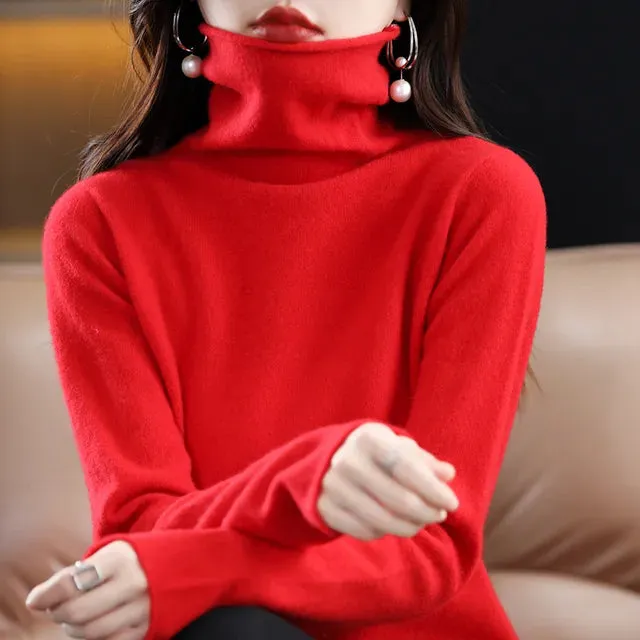 100% Pure Wool Cashmere Sweater Knit Top