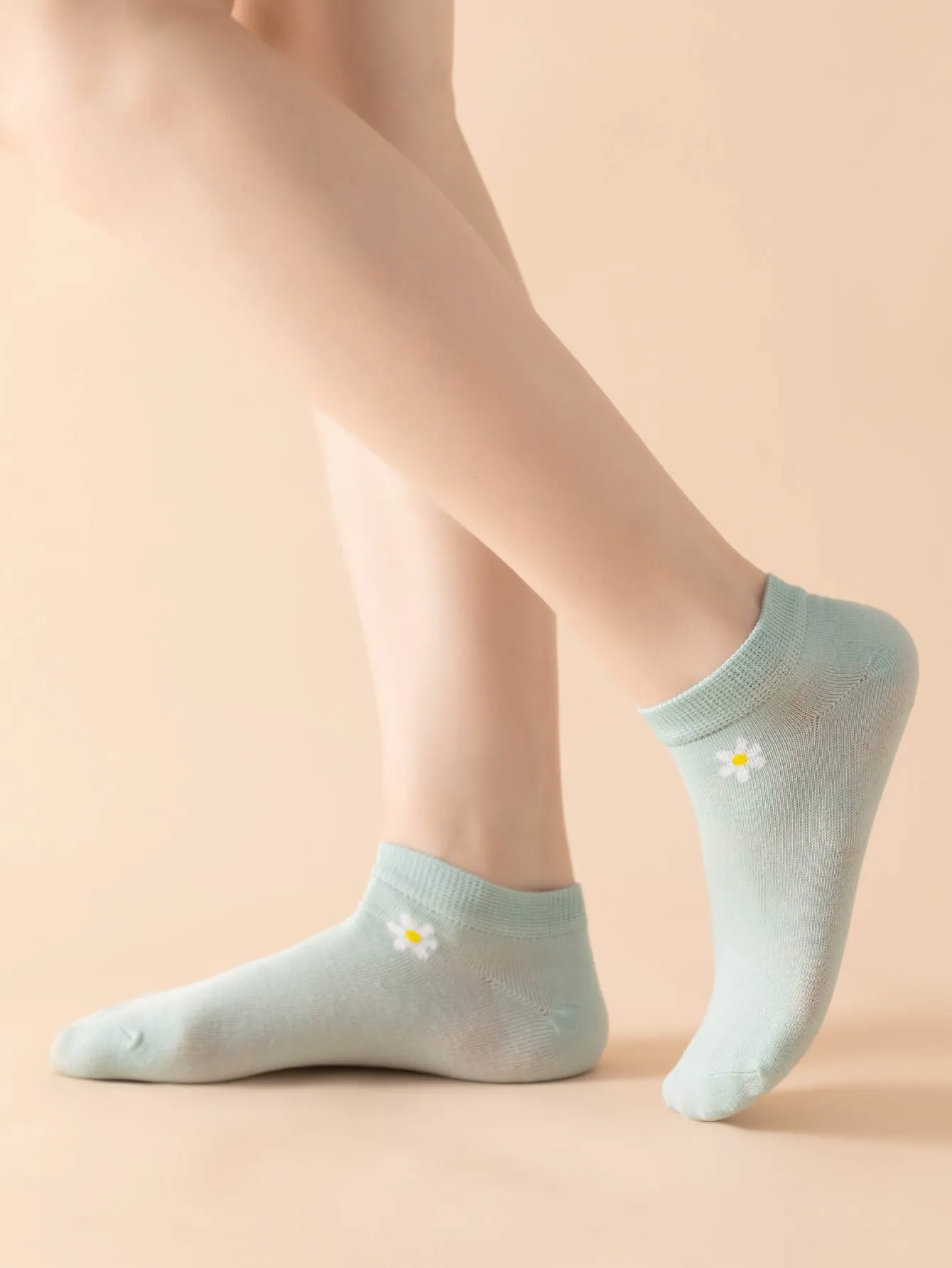 10pairs Floral Pattern Ankle Socks SD