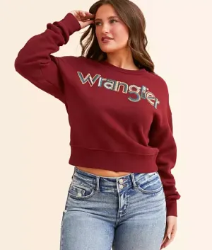 112356690- WOMENS WRANGLER CROCHET PRINT LOGO PULLOVER SWEATSHIRT