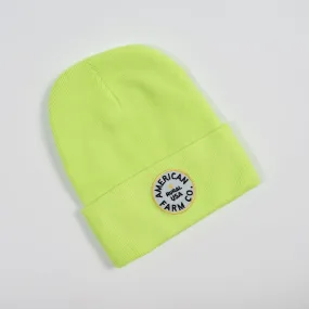 AFC Patch Neon Yellow Safety Beanie