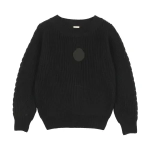 Analogie By Lil Legs Chunky Crest Knit Sweater Black