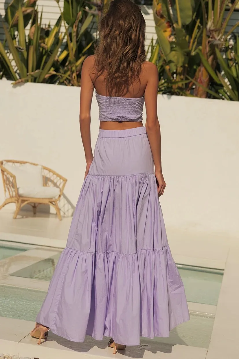 Ayla lilac top and maxi skirt (sold as separates)