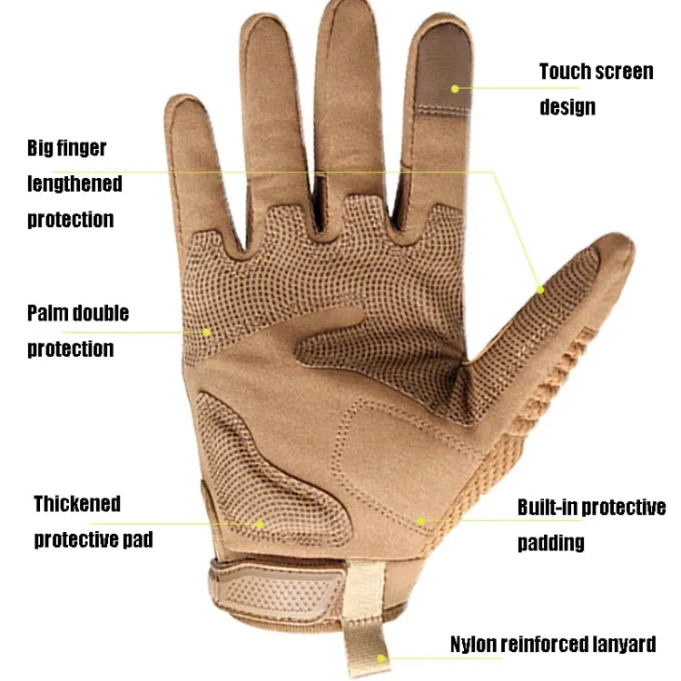 B28 Outdoor Rding Motorcycle Protective Anti-Slip Wear-Resistant Mountaineering Sports Gloves, Size: S(Wolf Brown)