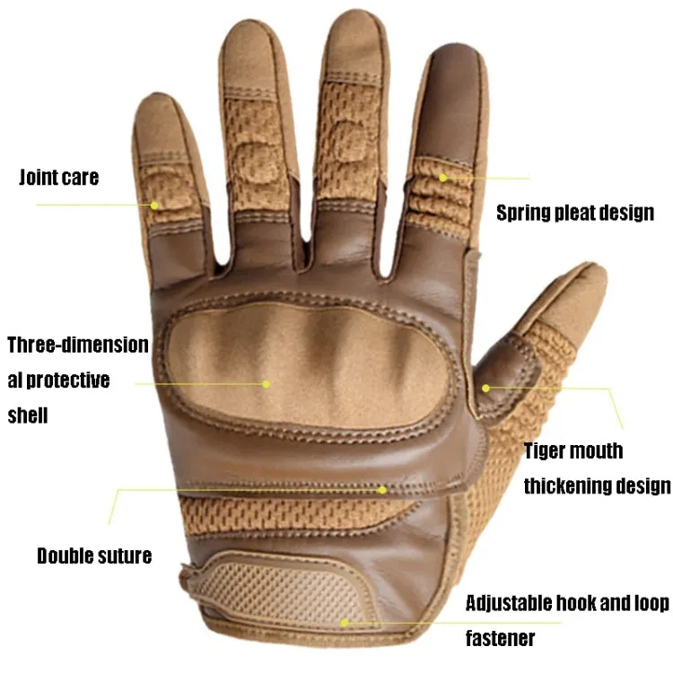 B28 Outdoor Rding Motorcycle Protective Anti-Slip Wear-Resistant Mountaineering Sports Gloves, Size: S(Wolf Brown)