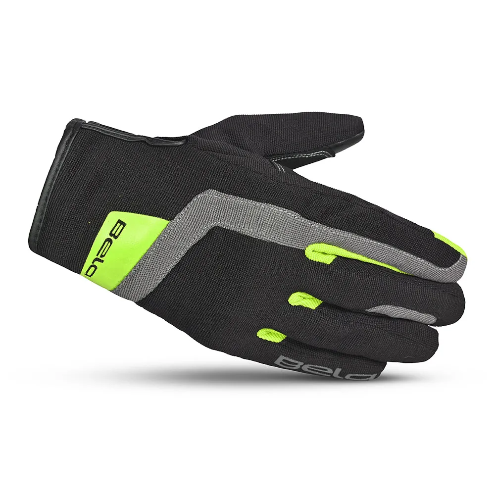 Bela Galaxy Winter Men Motorcycle Gloves Black Yellow Flou