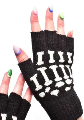 BGS [Black/White] | FINGERLESS GLOVES