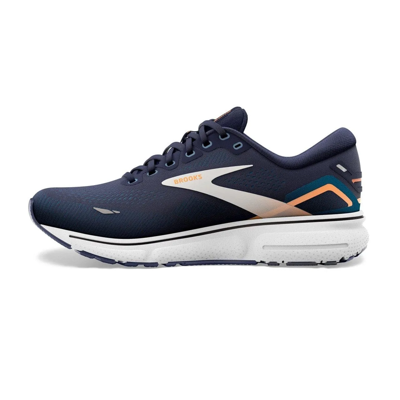 Brooks Ghost 15 (Mens) - Peacoat/Blue/Orange Pop