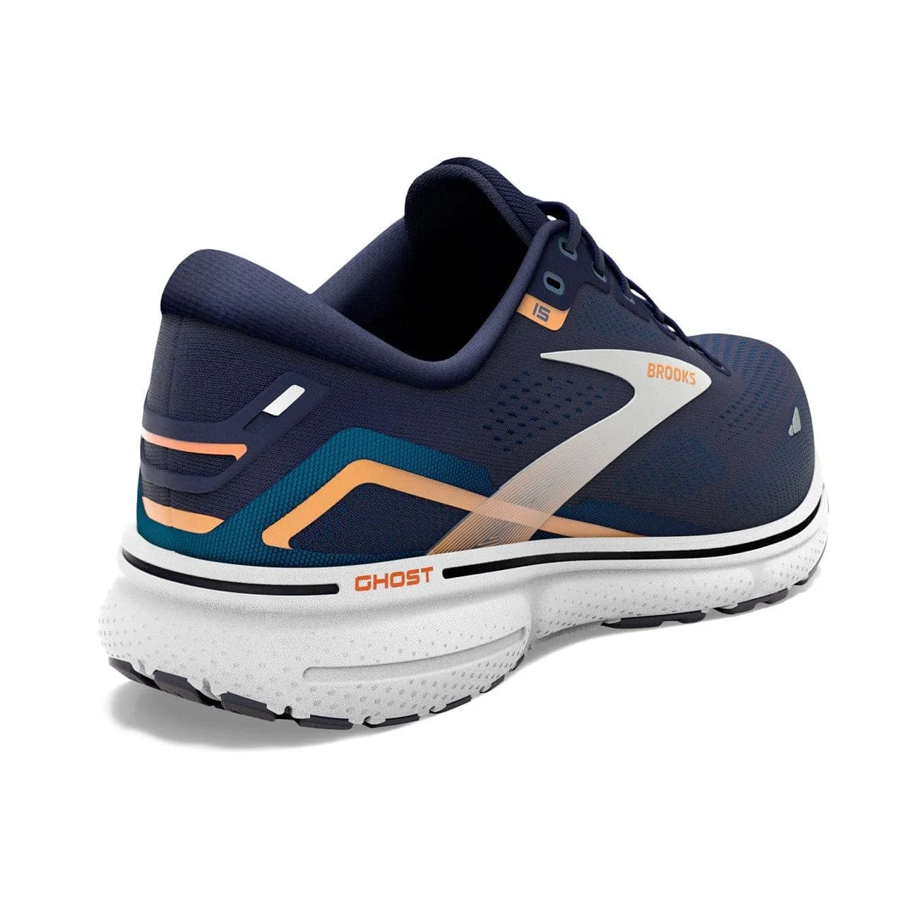 Brooks Ghost 15 (Mens) - Peacoat/Blue/Orange Pop