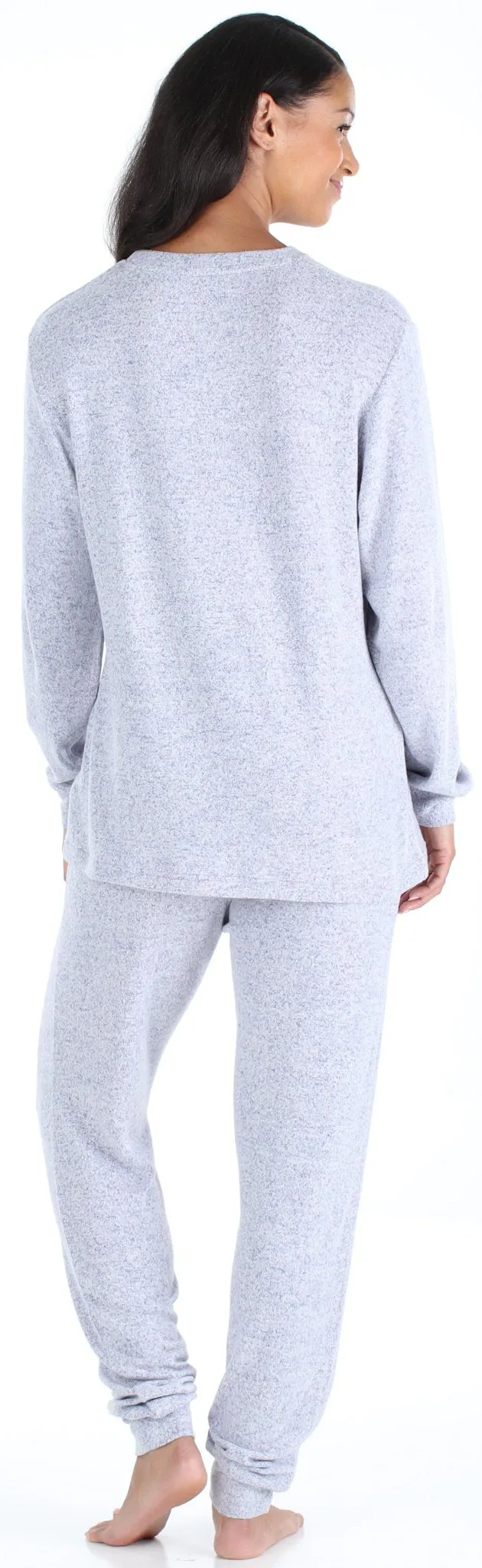 bSoft Women’s Slouchy Lightweight Soft Knit Pullover and Jogger Pants Pajama Set