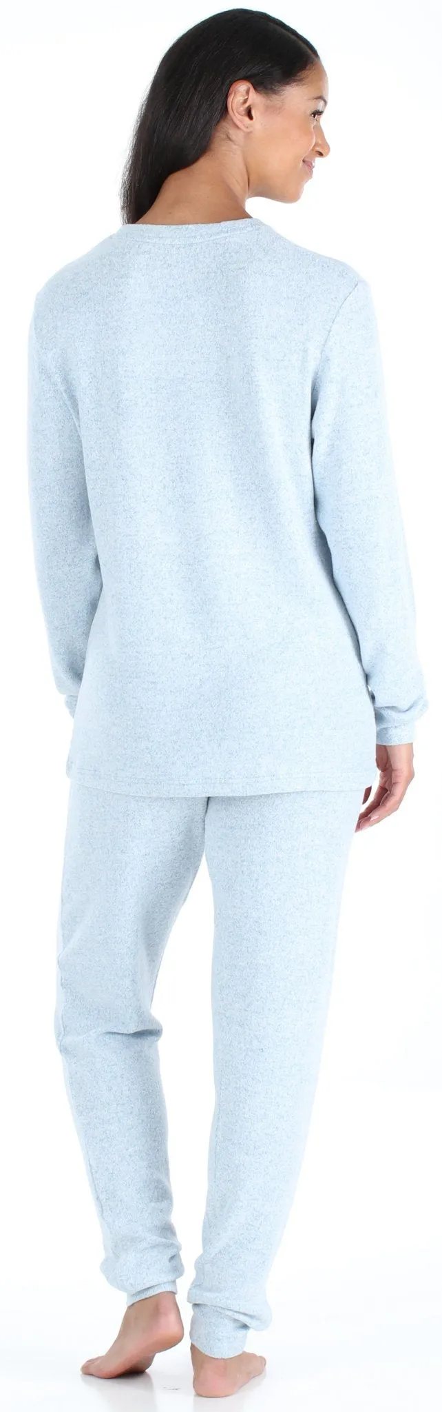 bSoft Women’s Slouchy Lightweight Soft Knit Pullover and Jogger Pants Pajama Set