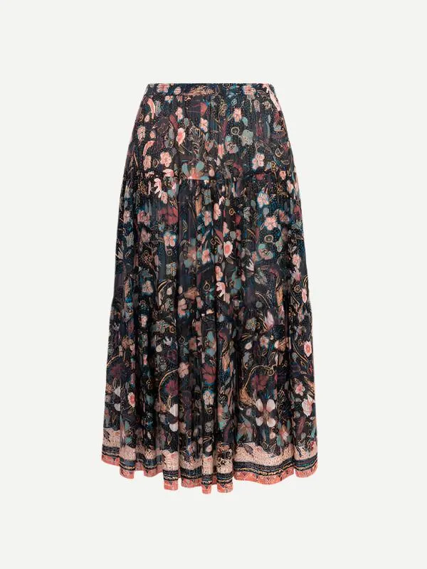 Cambrie skirt in Obsidian Botanica