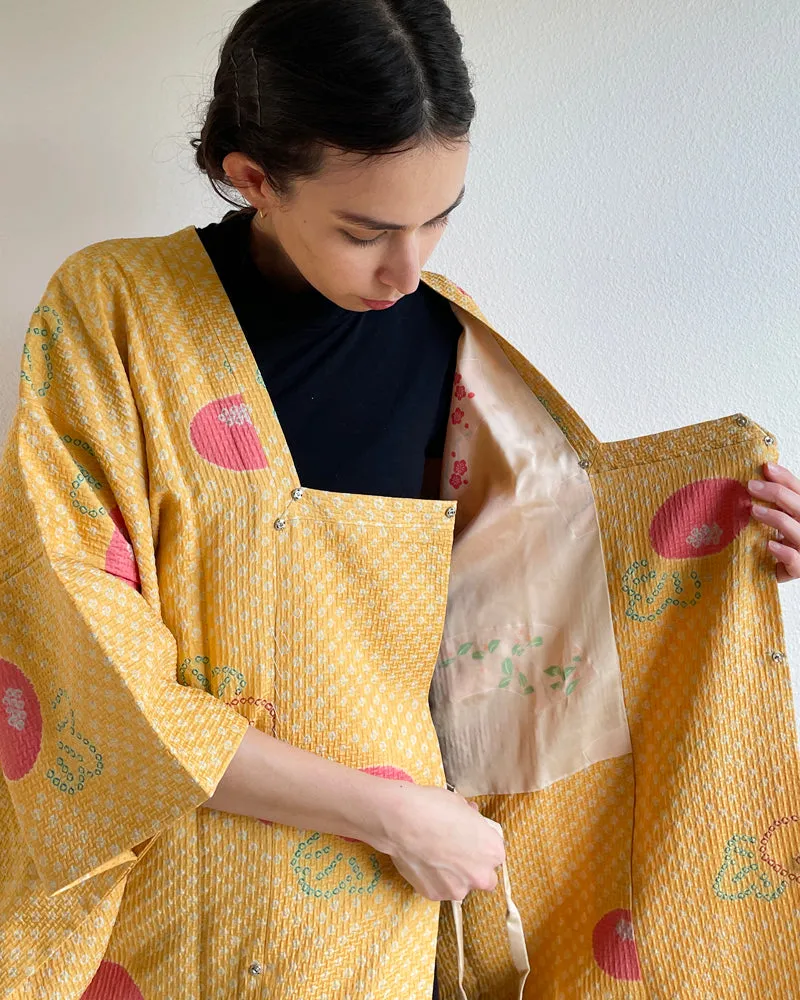 Camellia Shibori Michiyuki Kimono Jacket