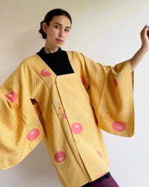 Camellia Shibori Michiyuki Kimono Jacket