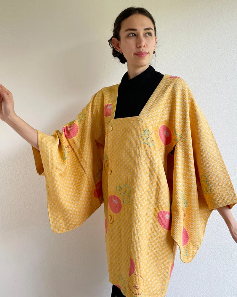 Camellia Shibori Michiyuki Kimono Jacket