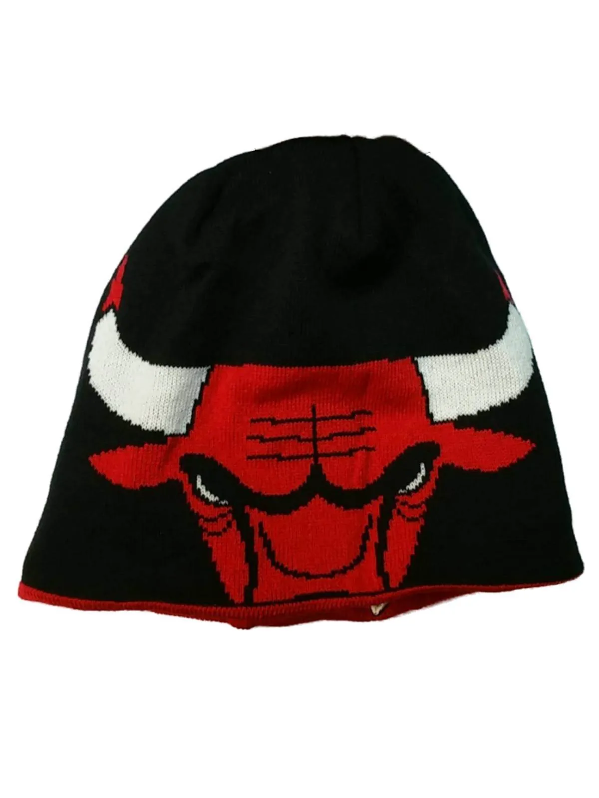 Chicago Bulls Adidas "Bulls" Acrylic Knit Reversible Skull Beanie Hat Cap