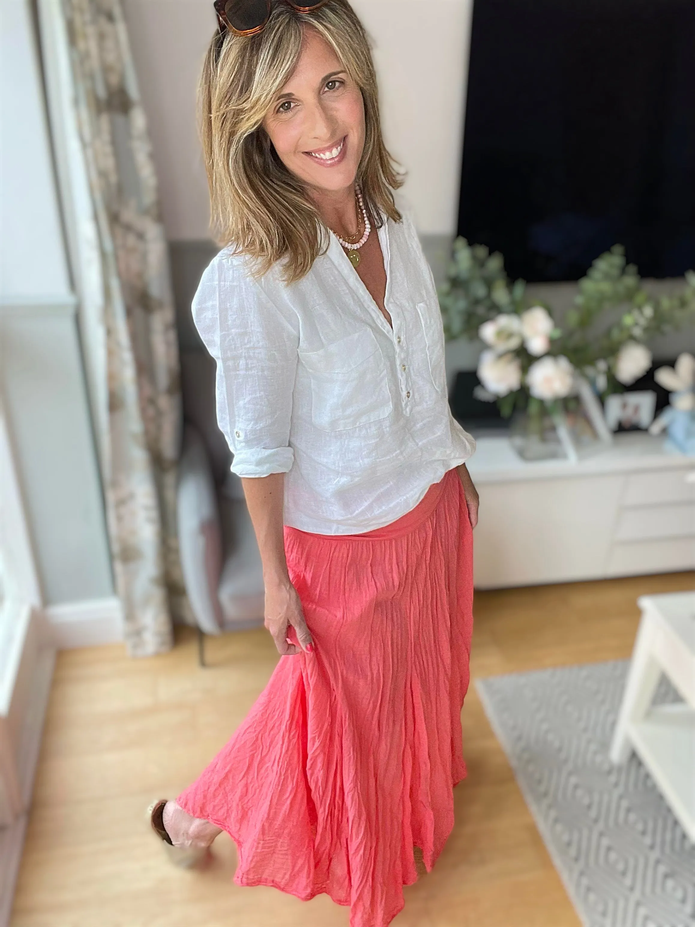 Coral Maxi Skirt