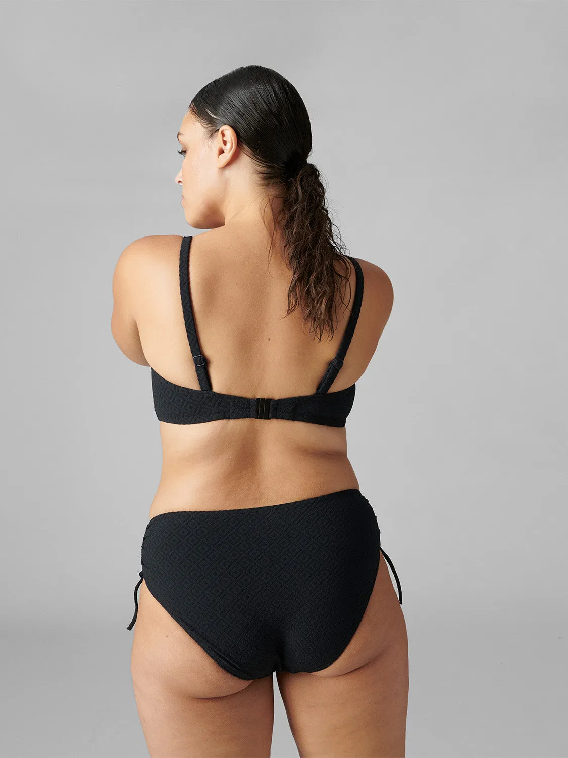 Culotte de bain taille haute - Noir