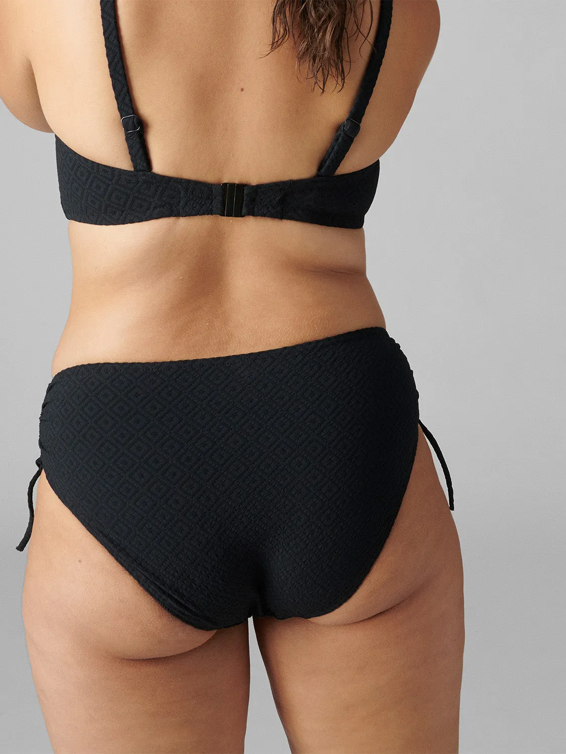 Culotte de bain taille haute - Noir