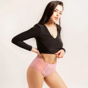 Culotte Menstruelle Taille Haute HONESTA ROSE POUDRÉ Flux Moyen (Jour)