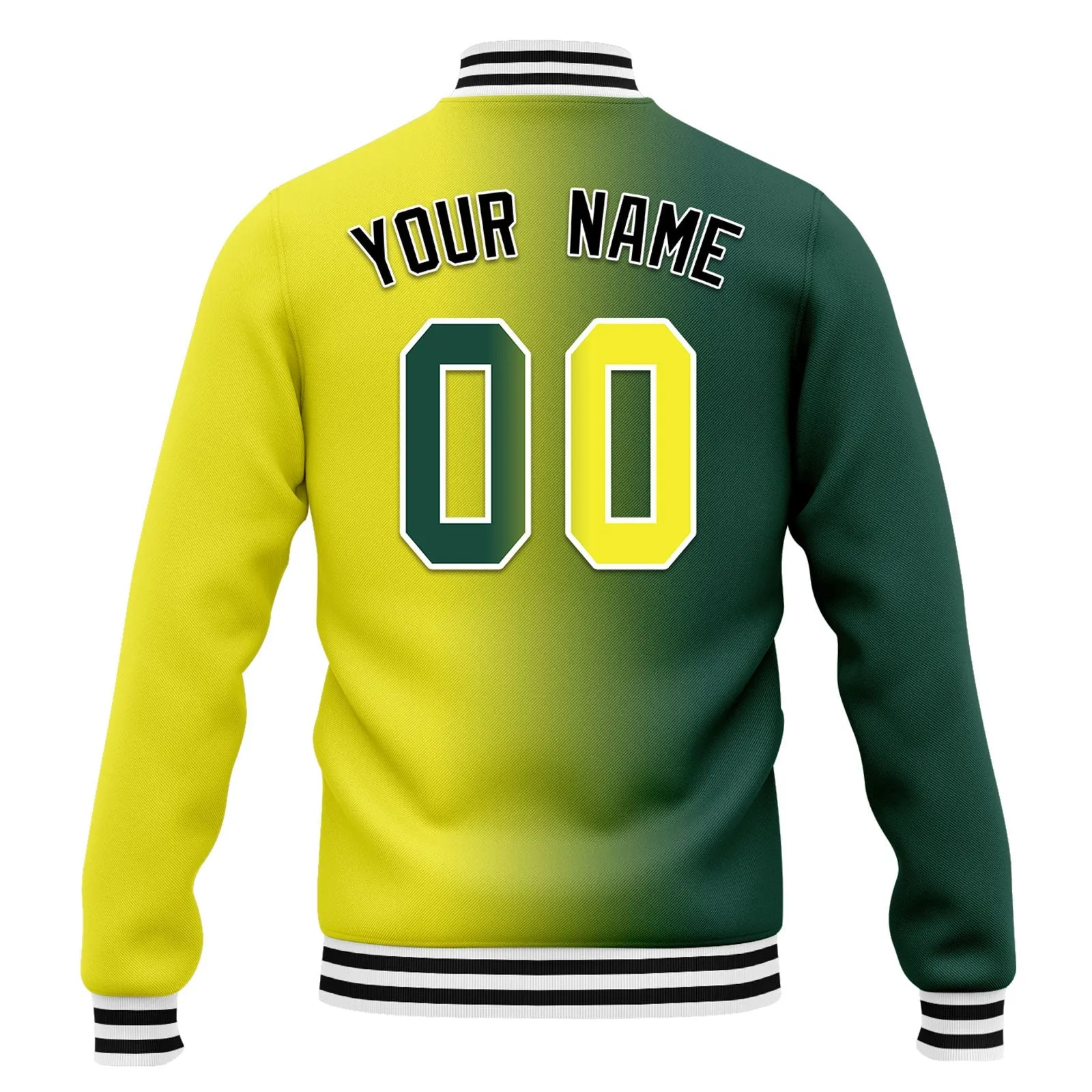 Custom Gradient Fashion Jacket Bomber Full-Snap Varsity Letterman Personalized Jacket FZ005-D028015-14