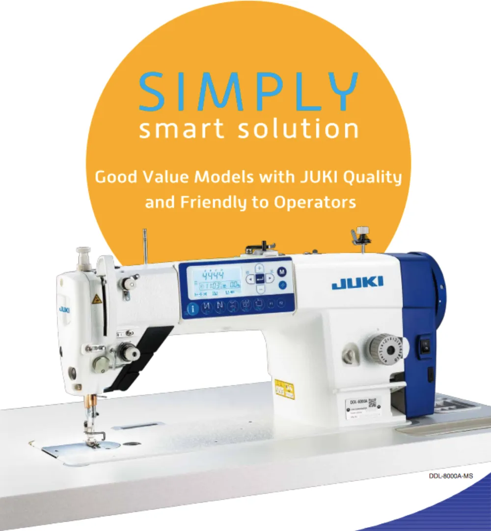 DDL 8000A Series Juki Lockstitch Sewing Machine, Medium and Heavy Weight Options.