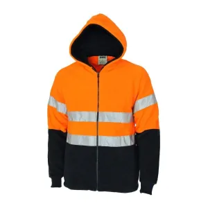 Dnc Workwear Hi-vis Full Zip Polar Fleece Hoodie With Csr Reflective Tape - 3926