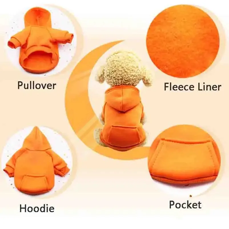 Dog Hoodie - Hooded Dog Sweatshirt for Winter - Warm Dog Sweater