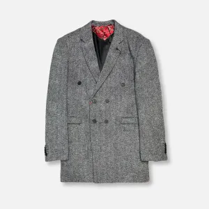 Eitan Herringbone Peacoat