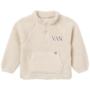 Embroidered Infant & Toddler Boys Light Beige Half-Zip Pullover