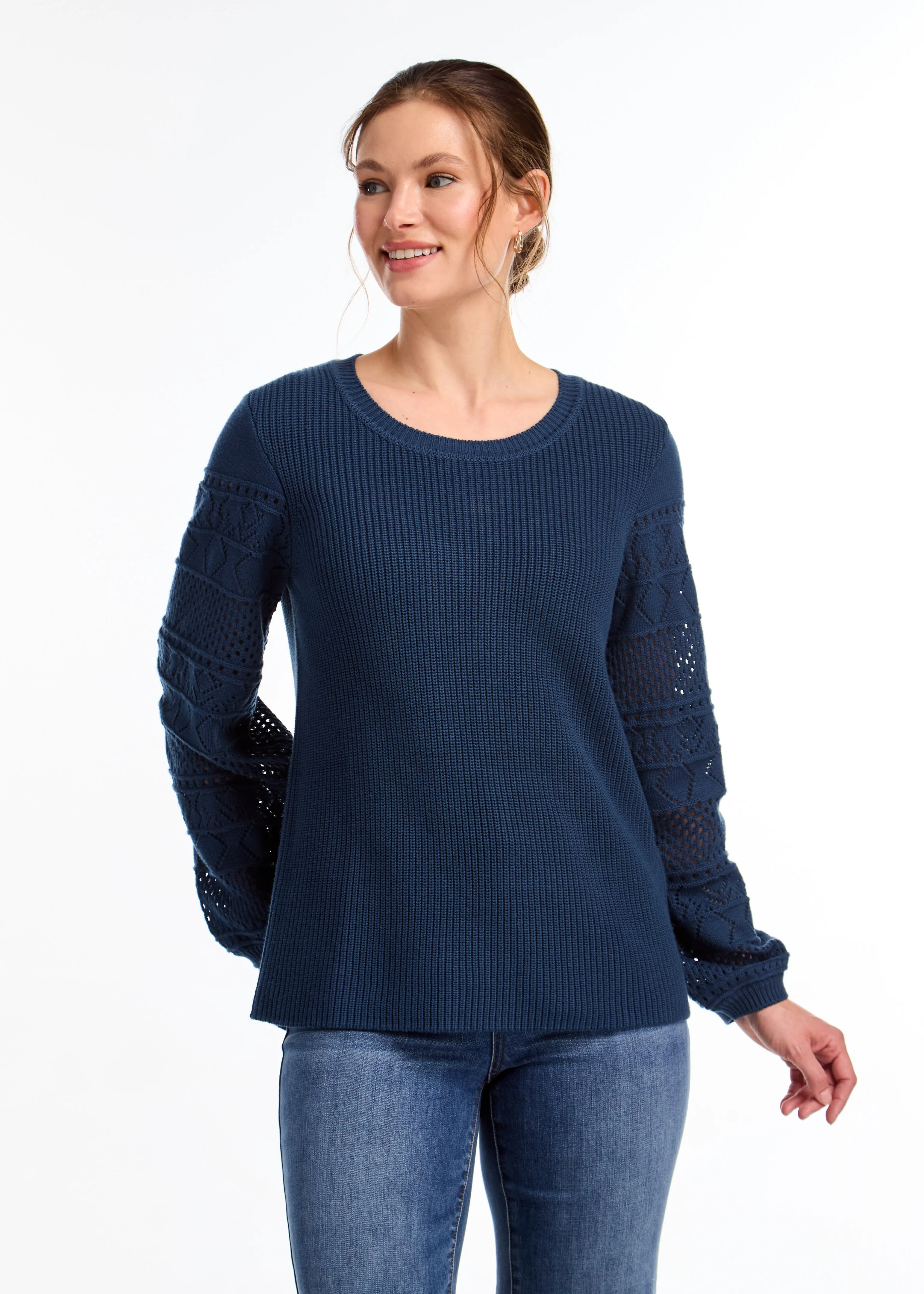 FDJ French Dressing Long Sleeve Sweater 1744624-DTEAL Deep Teal