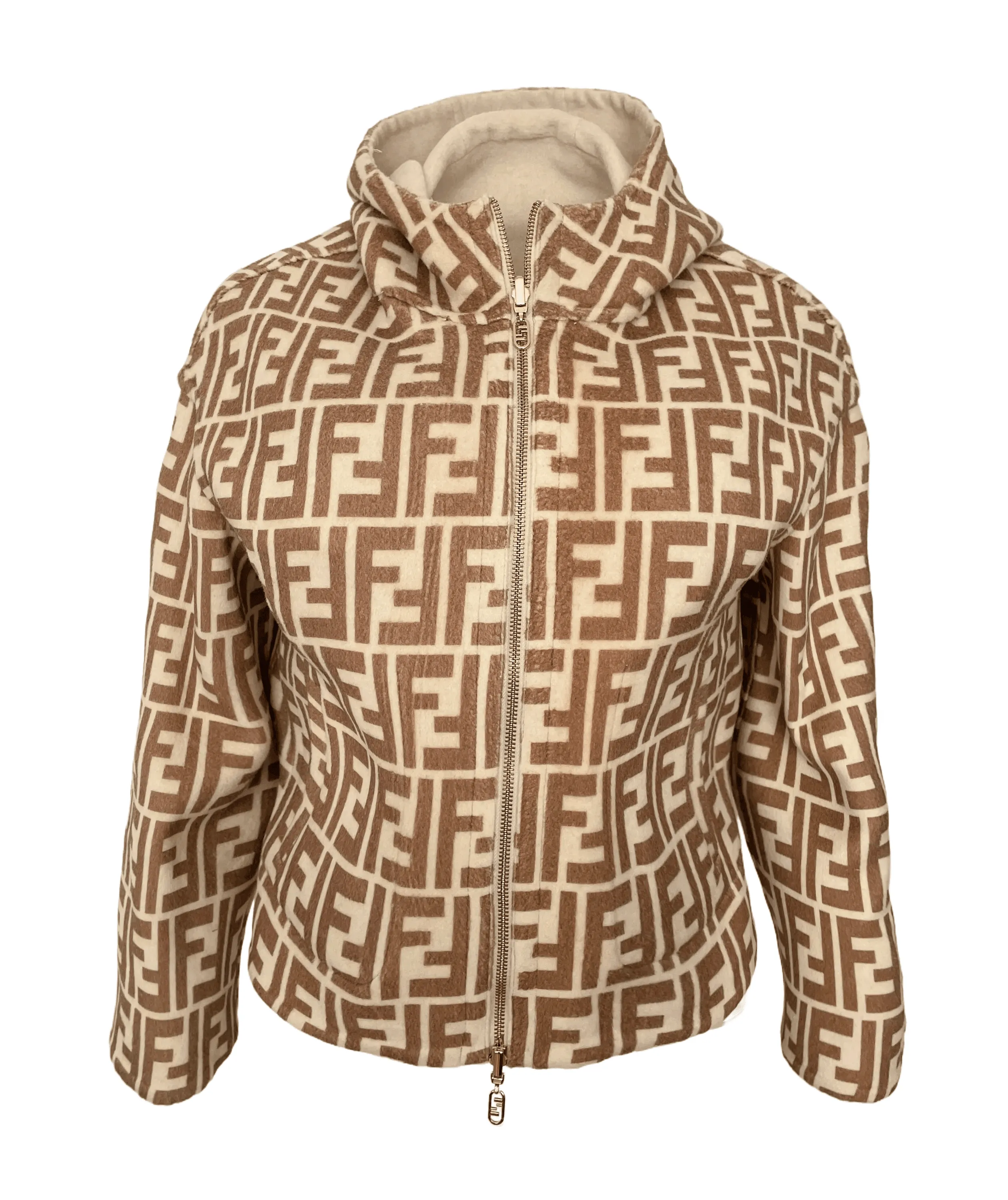 Fendi Women Double Sided Fleece Wool Jacket