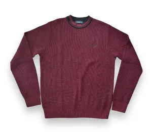 Fred Perry Aubergine Abstract Tipped Jumper