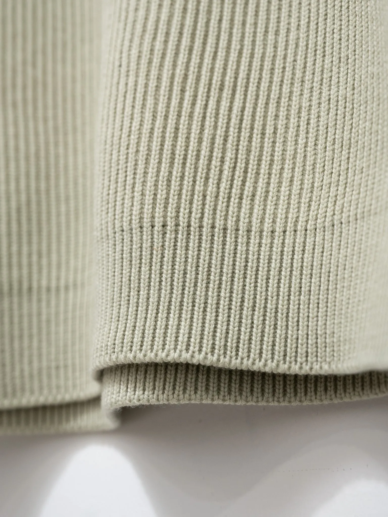 French Merino Rib Knit P/O - Light Khaki