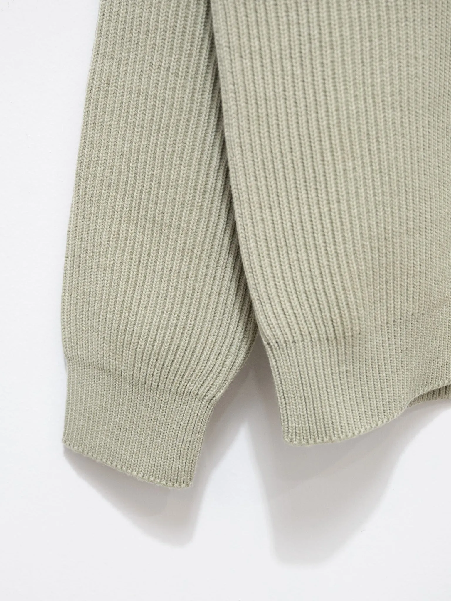 French Merino Rib Knit P/O - Light Khaki