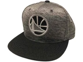 Golden State Warriors Mitchell & Ness Gray Space Knit Snapback Flat Bill Hat Cap