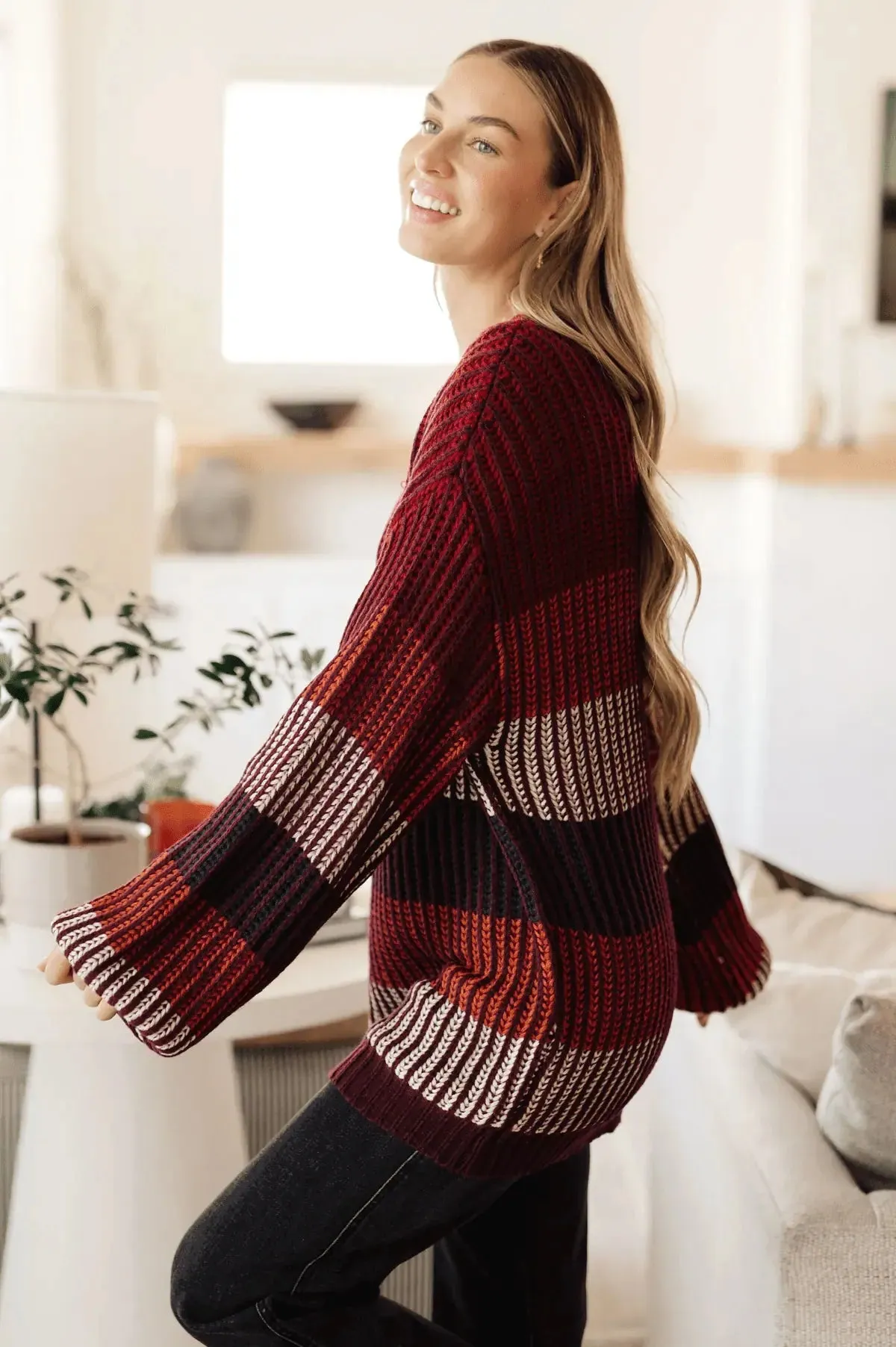 Haptics ombre striped sweater