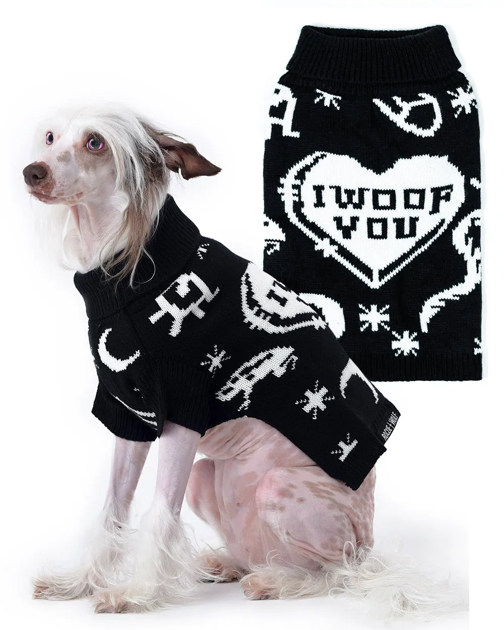 I Woof You Knitted Pet Sweater - Dog or Cat