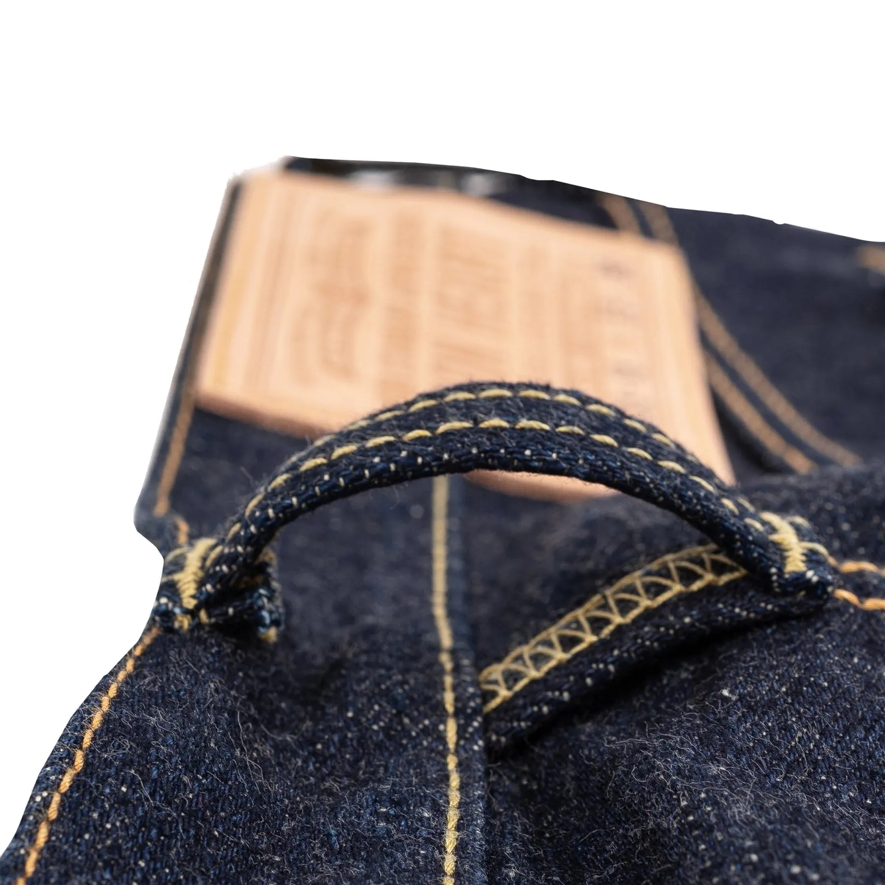 IH-888S-18 18oz Vintage Selvedge Denim Medium/High Rise Tapered Cut Jeans - Indigo