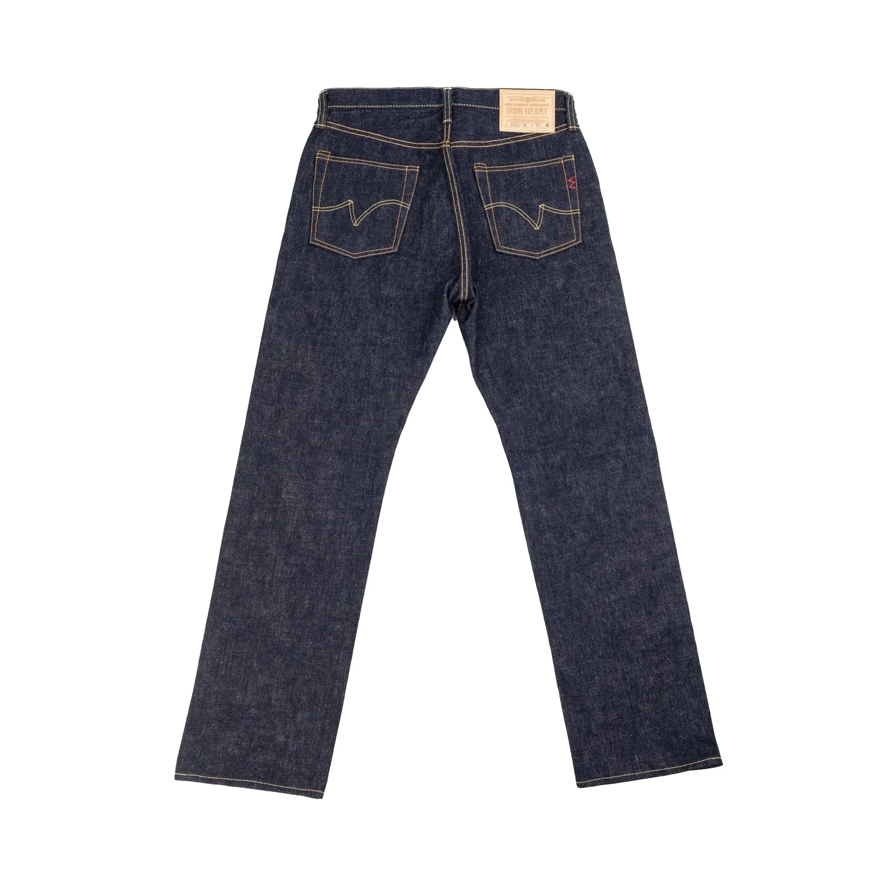 IH-888S-18 18oz Vintage Selvedge Denim Medium/High Rise Tapered Cut Jeans - Indigo