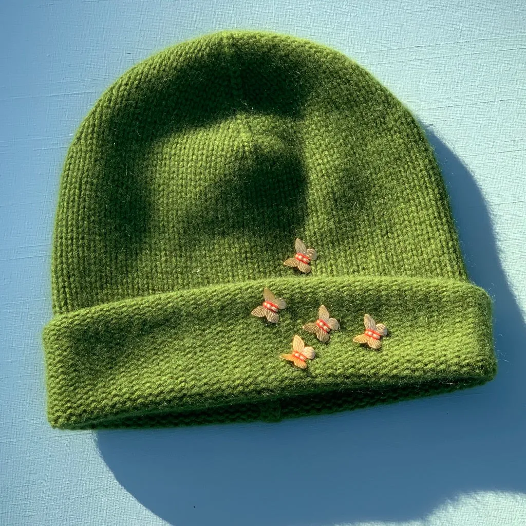 Isabella Beanie in Grass Cashmere