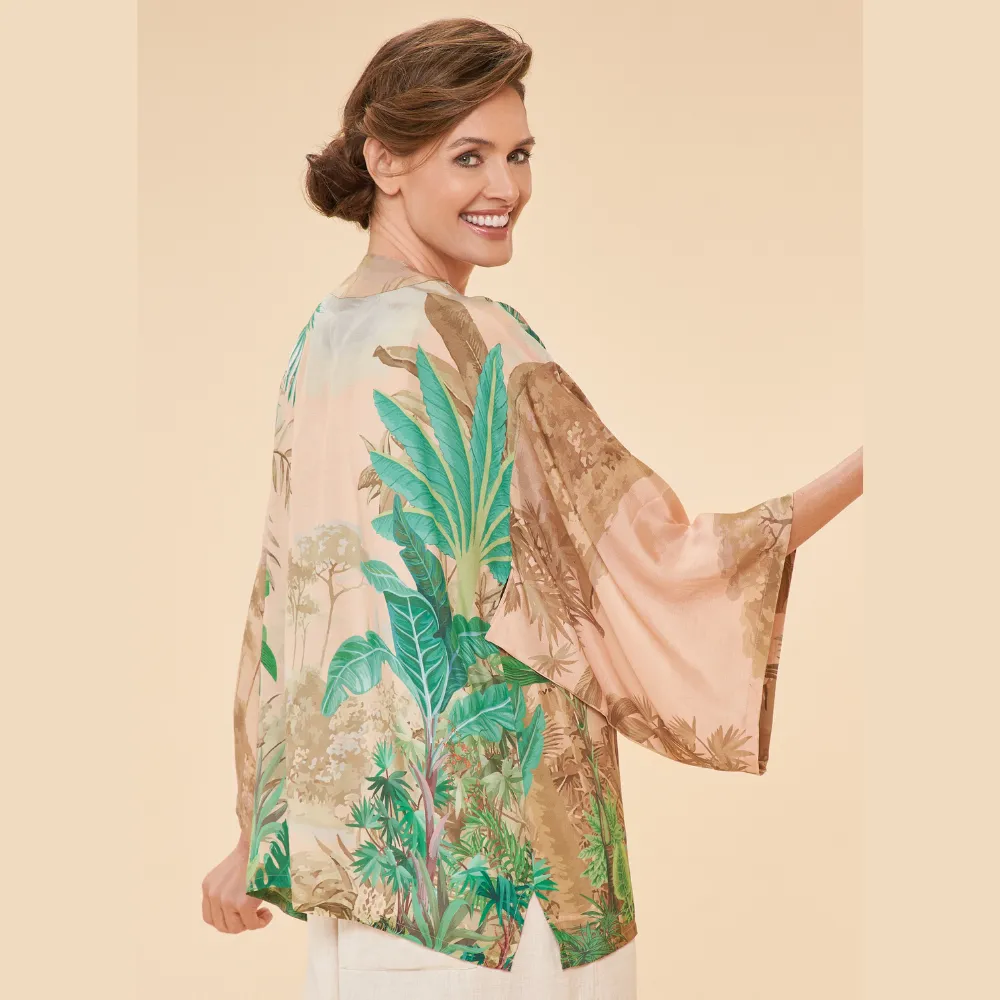 Ladies Kimono Jacket Oasis Coconut By Powder Design SS24