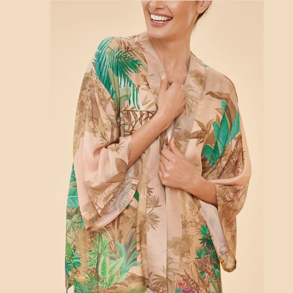 Ladies Kimono Jacket Oasis Coconut By Powder Design SS24