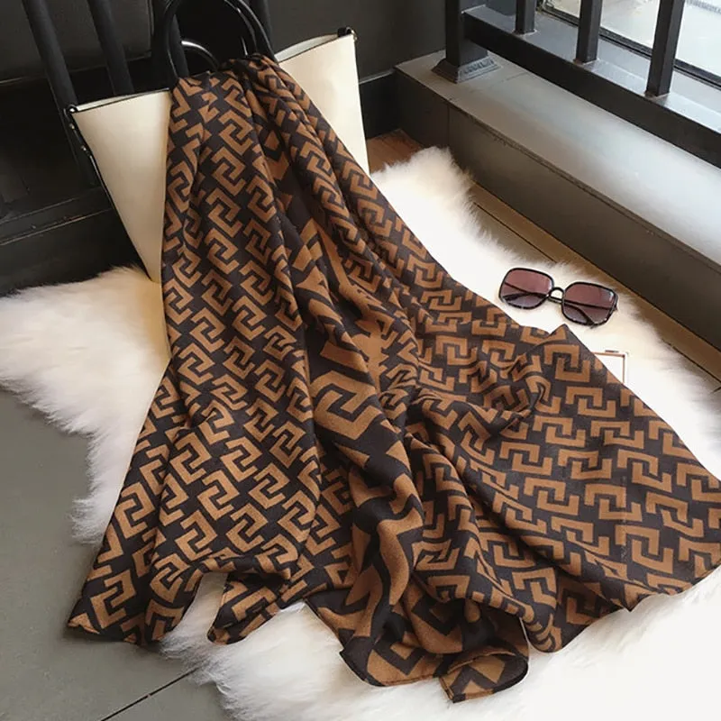 Long Warm Pashmina Wrap Scarf