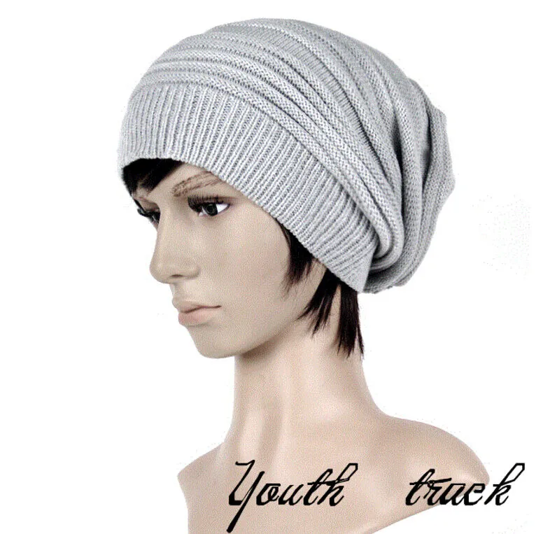 Magik Unisex Women Men Knit Baggy Beanie Hats Winter Warm Oversized Ski Cap Hat