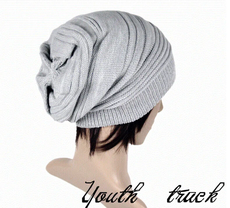 Magik Unisex Women Men Knit Baggy Beanie Hats Winter Warm Oversized Ski Cap Hat