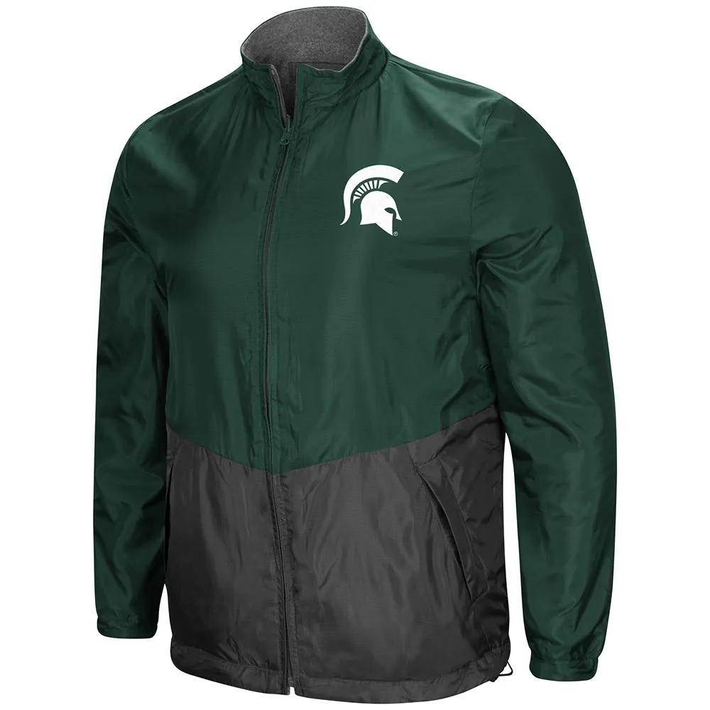 Michigan State Spartans "Halfback" Reversible Polar Fleece/Rain Jacket