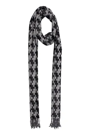 Monochrome Magic Ikkat Print Scarf