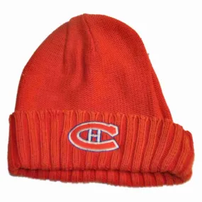 Montreal Canadiens Retro Brand Unisex Faded Red Cuffed Knit Beanie Hat Cap